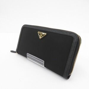 Prada TESSUTO VITELLO Long Wallet Black